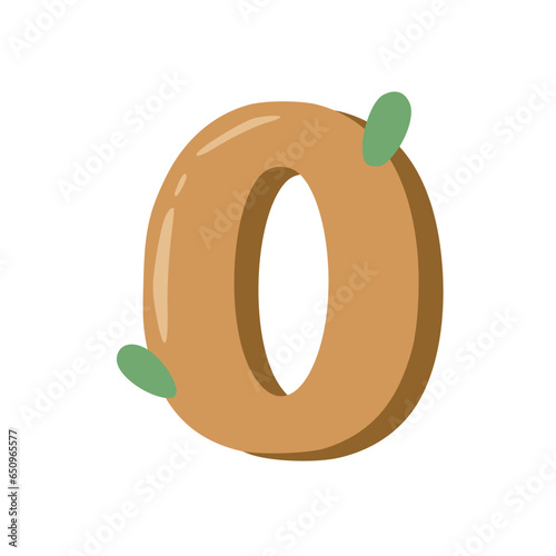 Obraz na płótnie Handmade Alphabet Letters Brown Color w salonie