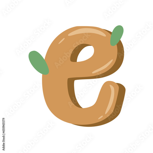 Obraz na płótnie Handmade Alphabet Letters Brown Color w salonie