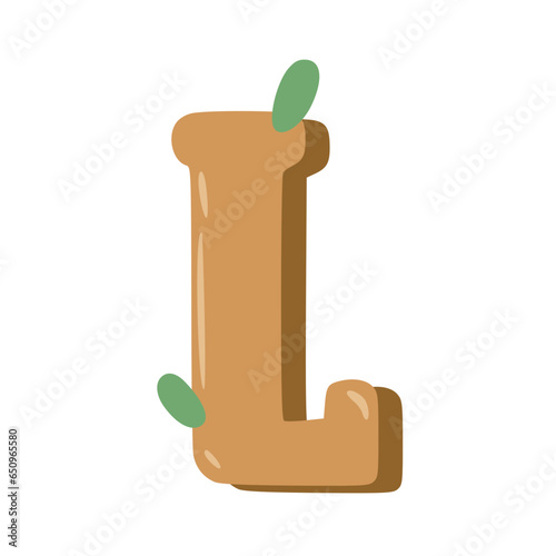 Obraz na płótnie Handmade Alphabet Letters Brown Color w salonie