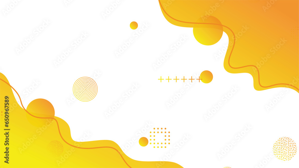 White and orange gradient dynamic fluid shapes abstract background