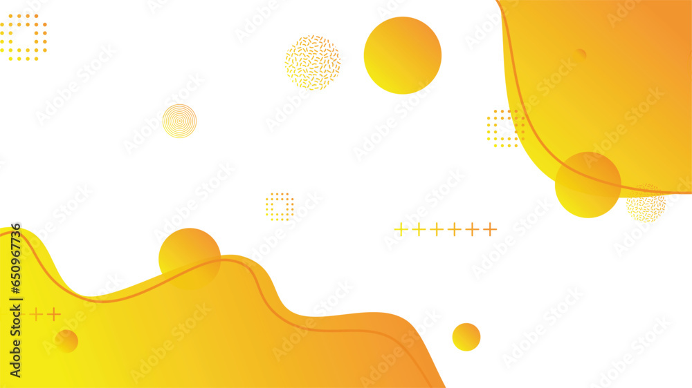 White and orange gradient dynamic fluid shapes abstract background