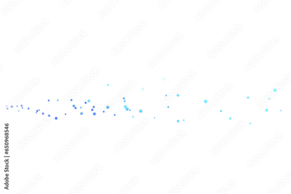Digital png illustration of blue abstract dotted shape on transparent background