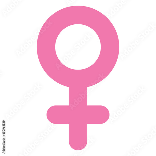 Fotografie Digital png illustration of pink female gender symbol on transparent background