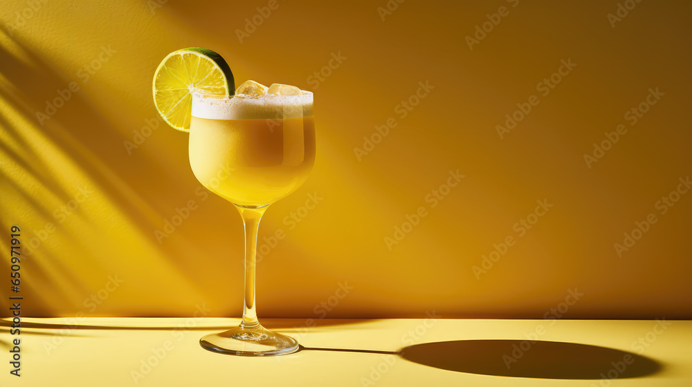 Delicious Cocktail on a Solid Background Delicious Cocktail on a Solid Background