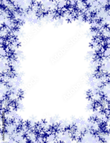 Winter Frame, Snowflake border photo