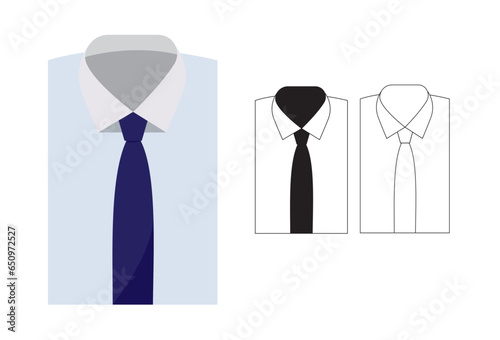 Tie Icon stands out against a white background. Serving as a symbol for various design purposes like web, logo, app, and UI, Tie Icon modern and stylish flat design,