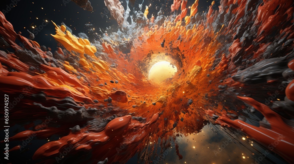 visual chaos in creativity, digital art illustration, Generative AI visual chaos in creativity, digital art illustration, Generative AI