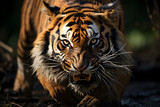 Bengal tiger striking face,AI Generated