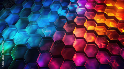Hexagon Pattern Digital Abstract Background