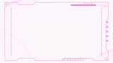 サイバーなフレームとローディング　背景イラスト　ピンク色