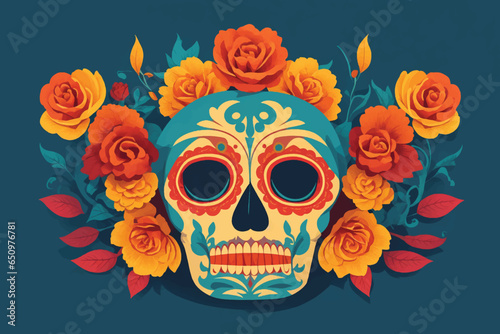 Day of the Dead vector illustration photo