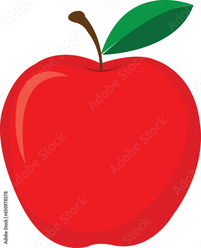 Vector art of a red apple icon