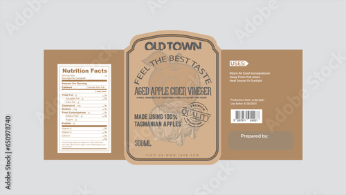 apple cider, apple cider label, vintage label design, aged apple cider vinegar ,vinegar
