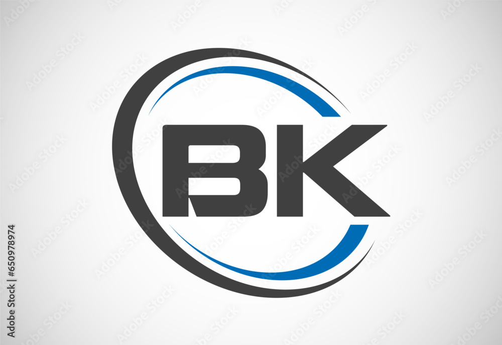 Initial Letter B K Logo Design Vector. Graphic Alphabet Symbol For Corporate Business Initial Letter B K Logo Design Vector. Graphic Alphabet Symbol For Corporate Business