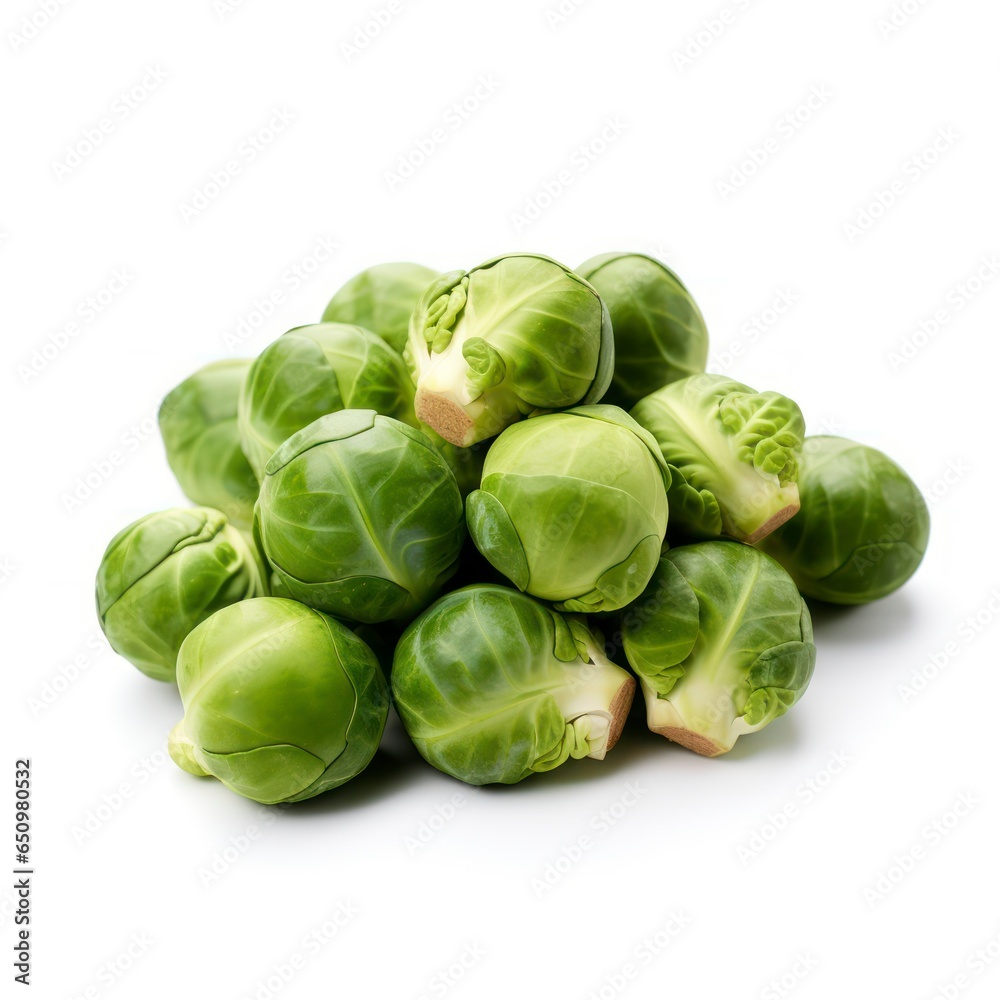 Brussels sprouts isolated on a white background Brussels sprouts isolated on a white background