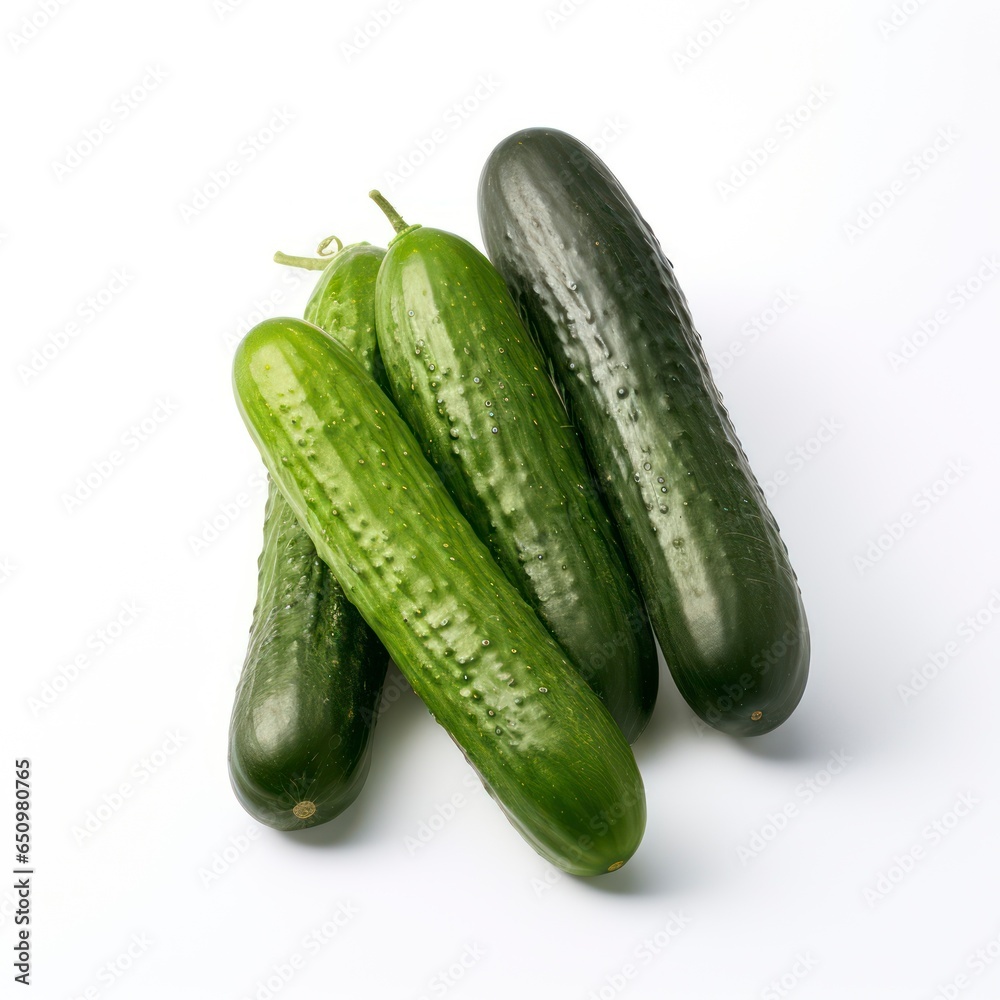 Cucumbers isolated on a white background Cucumbers isolated on a white background