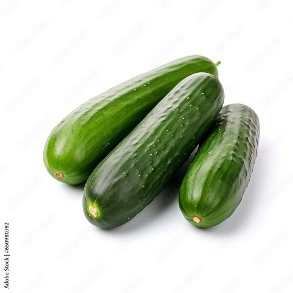 Cucumbers isolated on a white background Cucumbers isolated on a white background