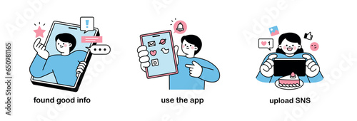 Smartphones and social media. Good information search, smartphone app, and social network upload reviews.