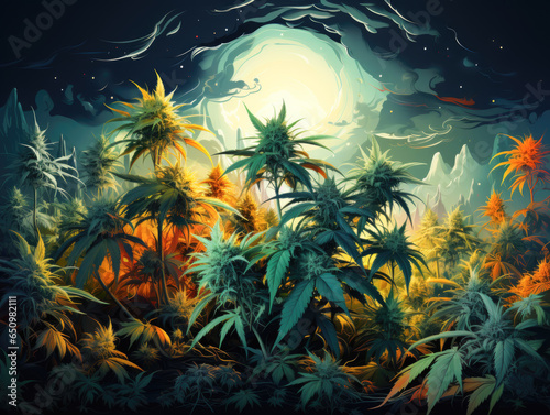 In a panoramic format, this banner showcases the cannabis plant, emphasizing the growth of cannabis for medical purposes. The image spotlights marijuana 
