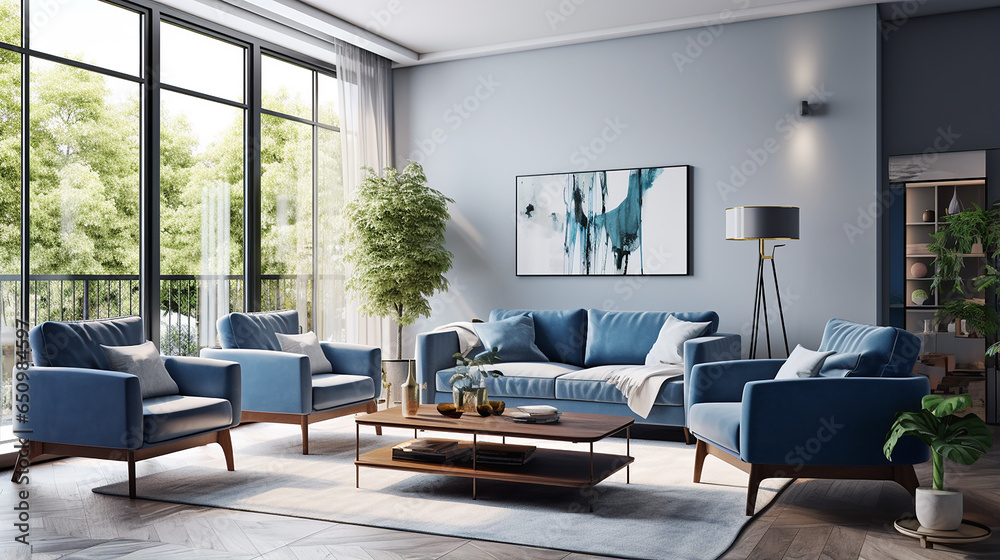 modern living room, Created with AI modern living room, Created with AI