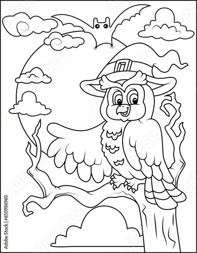 halloween coloring page for kids