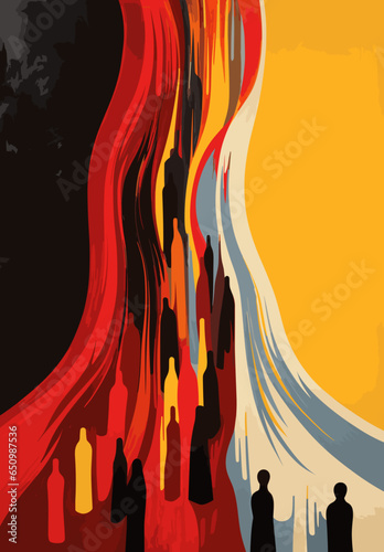 Exodus cover, yellow and red 1980s style.