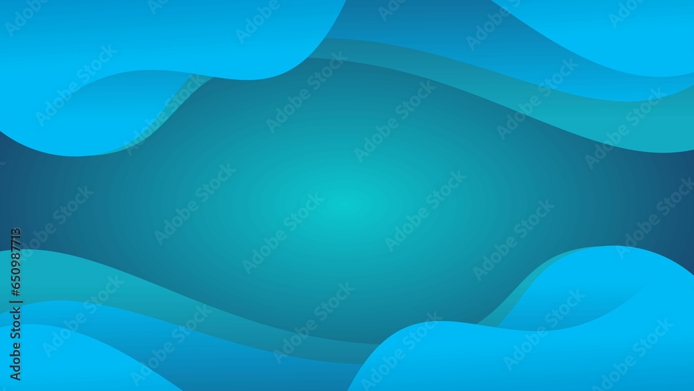 Liquid blue gradient color abstract background design. Fluid gradient composition. Creative illustration for poster, web, landing page, cover, greeting, card, promotion, template or other.