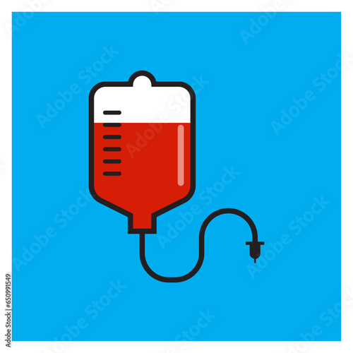 Blood bag icon. transfusion vector illustration. infusion sign symbol