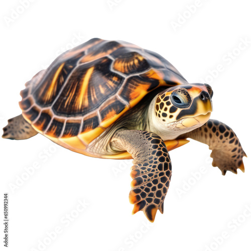 sea ​​turtle isolated on transparent with clipping path