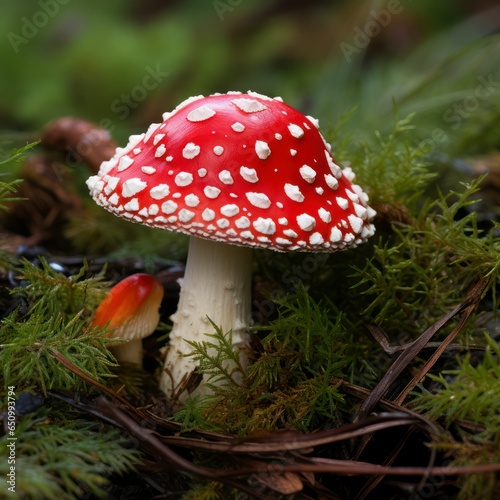 Fly agaric mushrooms professional nature photo