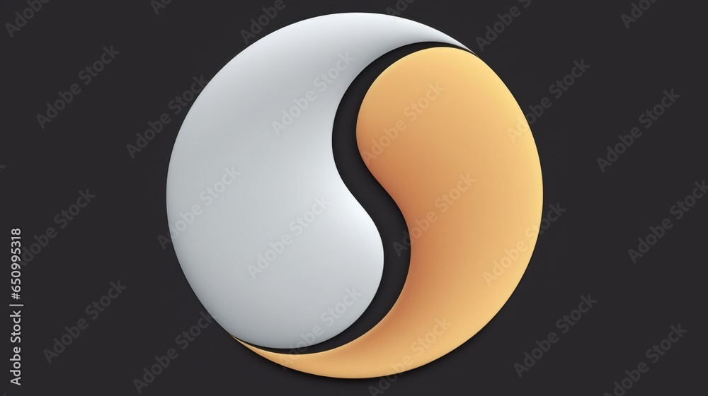 Harmony Yin Yang: Minimalistic Symbol of Inner Equilibrium