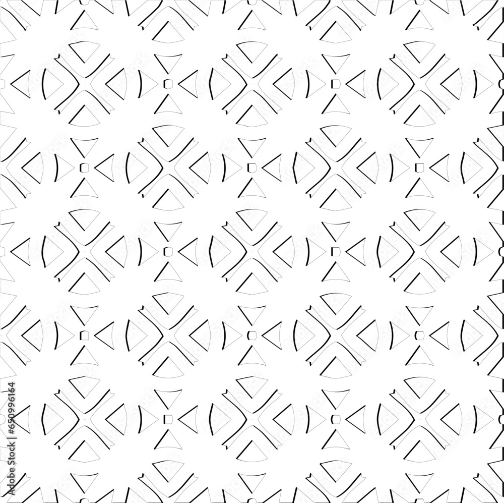 Abstract background with figures from lines. Black and white texture for web page, textures, card, poster, fabric, textile. Monochrome pattern. Repeating design. Abstract background with figures from lines. Black and white texture for web page, textures, card, poster, fabric, textile. Monochrome pattern. Repeating design.