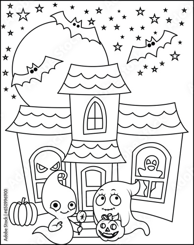 halloween coloring page for kids