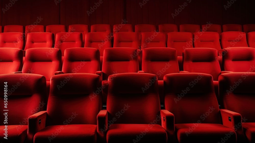 Fototapeta premium red velvet seats in theater