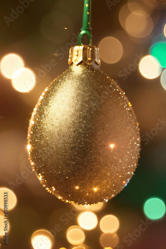 Cgristmas lights and ornaments background wallpaper photo