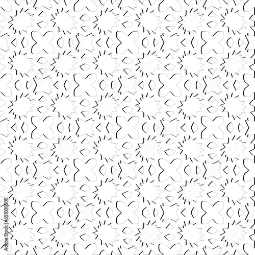 Abstract  background with figures from lines. Black and white texture for web page  textures  card  poster  fabric  textile. Monochrome pattern. Repeating design.