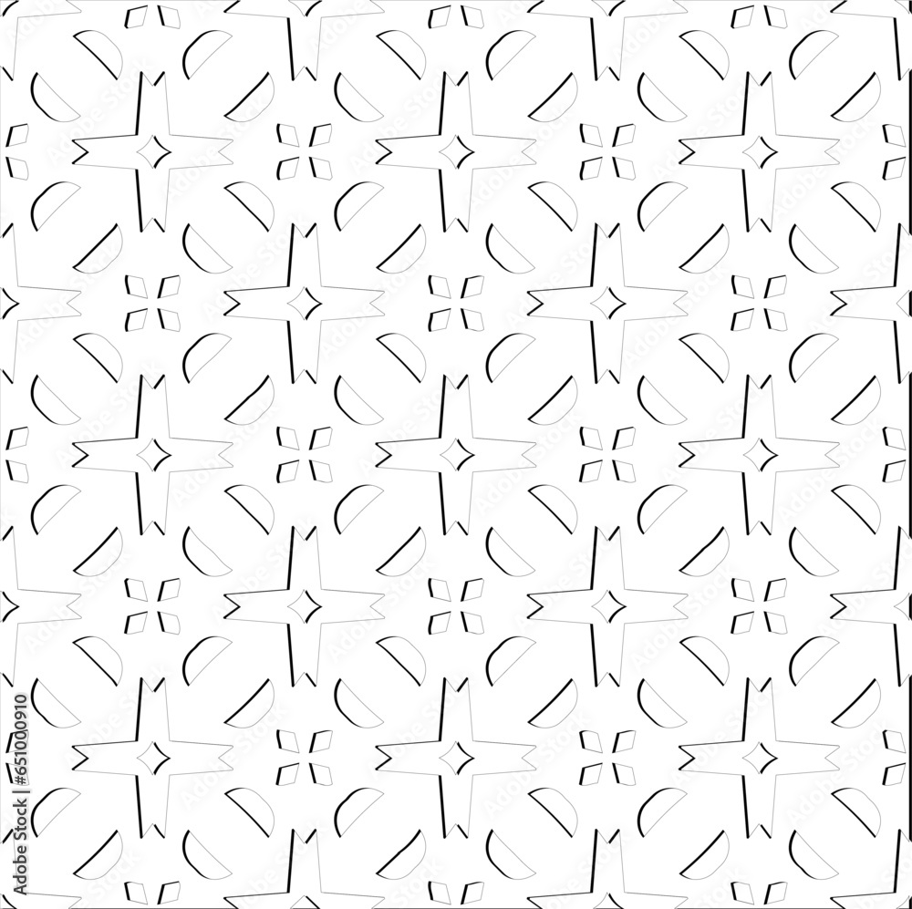 Abstract background with figures from lines. Black and white texture for web page, textures, card, poster, fabric, textile. Monochrome pattern. Repeating design. Abstract background with figures from lines. Black and white texture for web page, textures, card, poster, fabric, textile. Monochrome pattern. Repeating design.