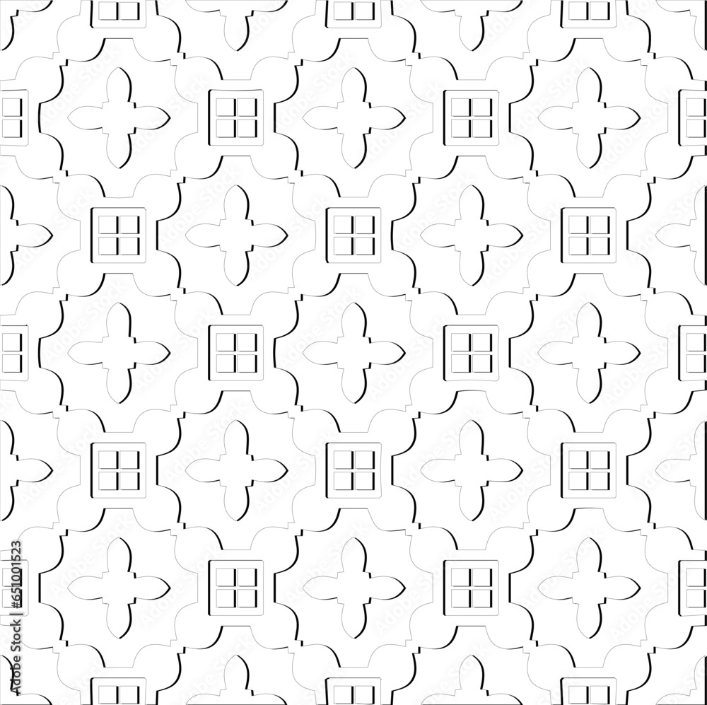 Abstract background with figures from lines. Black and white texture for web page, textures, card, poster, fabric, textile. Monochrome pattern. Repeating design. Abstract background with figures from lines. Black and white texture for web page, textures, card, poster, fabric, textile. Monochrome pattern. Repeating design.
