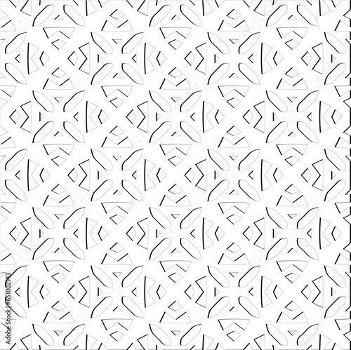 Abstract  background with figures from lines. Black and white texture for web page  textures  card  poster  fabric  textile. Monochrome pattern. Repeating design.