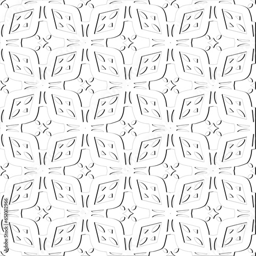 Abstract  background with figures from lines. Black and white texture for web page  textures  card  poster  fabric  textile. Monochrome pattern. Repeating design.