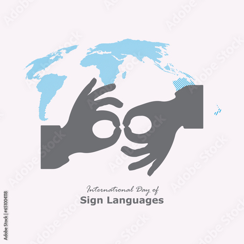 Vector illustration of International day of Sign Languages observed each year in September.