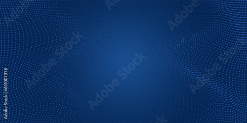 Beautiful waves in the form of a luminous array of dots. Abstract vector design element