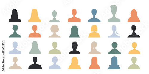 Icons of different people. Modern design.