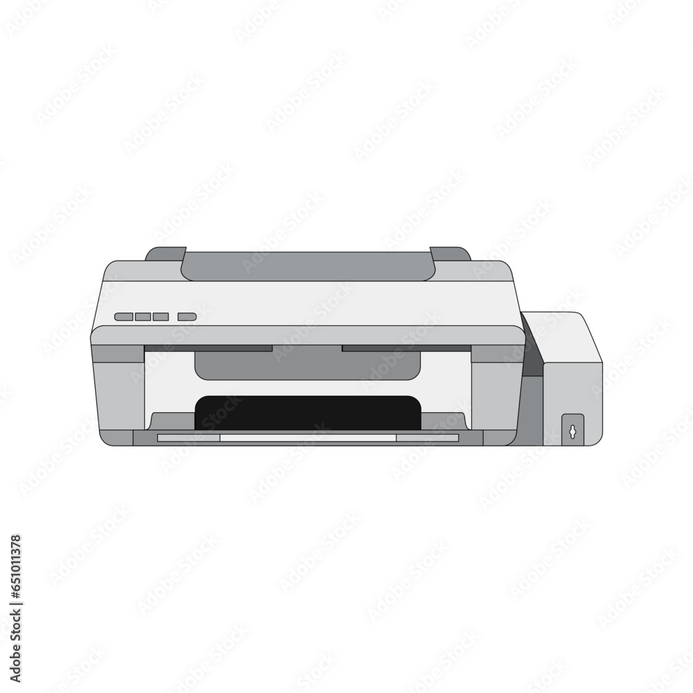 Large Inkjet Printer in lineal white color icon. A3 ink tank printer vector illustration for office and business. Top choice editable graphic resources for many purposes. Large Inkjet Printer in lineal white color icon. A3 ink tank printer vector illustration for office and business. Top choice editable graphic resources for many purposes.