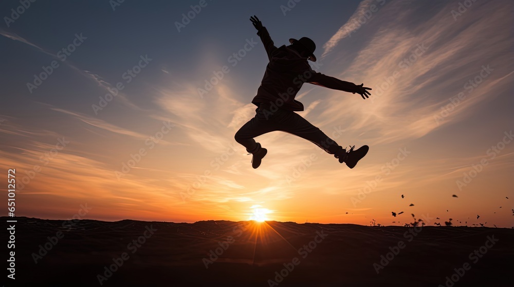 silhouette dancer man with hat silhouette dancer man with hat
