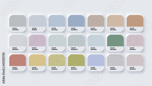 Color Palette, Color Swatches in RGB, HEX Colors, Paint Color Palette, Pastel Colour in HEX Codes Catalog, Pastel Color Tones for Digital Art