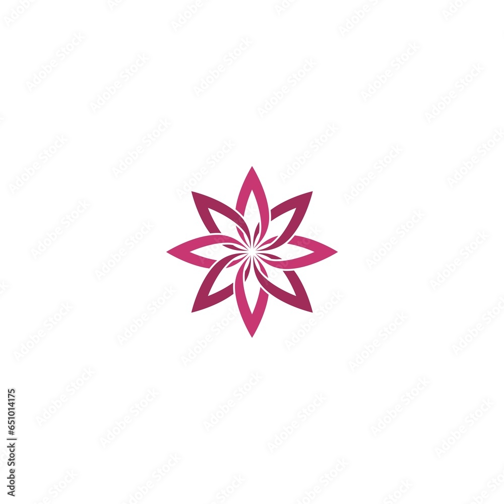 Elegant luxury flower or mandala logo. Lotus logo isolated on white background Elegant luxury flower or mandala logo. Lotus logo isolated on white background