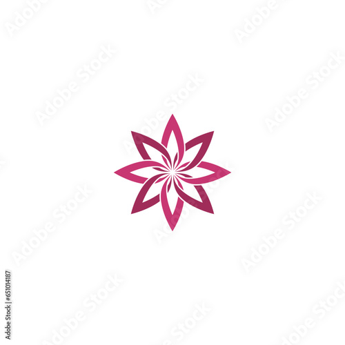 Elegant luxury flower or mandala logo. Lotus logo isolated on white background
