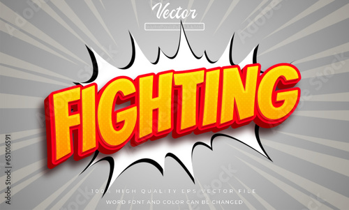 Fighting comic 3d editable text effect