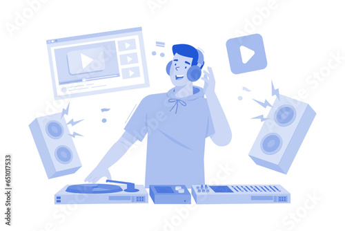 A music video director creates a visual interpretation of a song.